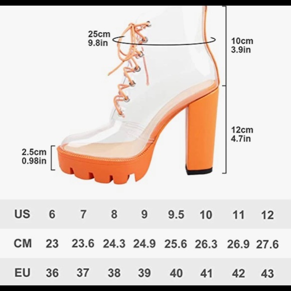 Olchee Fashion Boots See Thru  boots size 11 - Picture 5 of 14